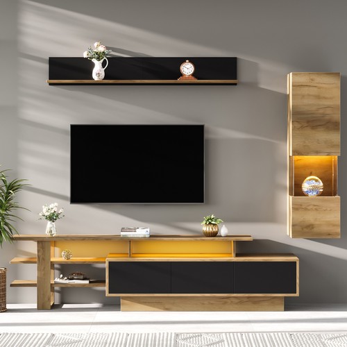 Wohnwand mit led - wohnwand, led-beleuchtung