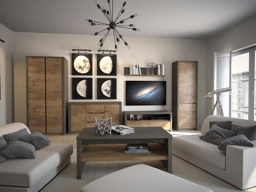 Wohnwand wohnzimmer set - wohnwand,